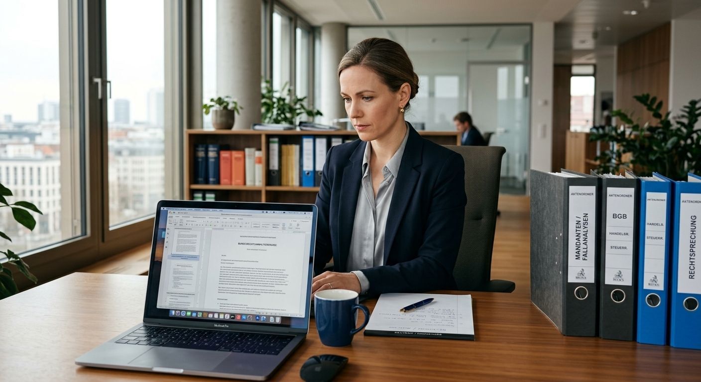Fokussierter Office Worker am Schreibtisch recherchiert Auffahrunfall.